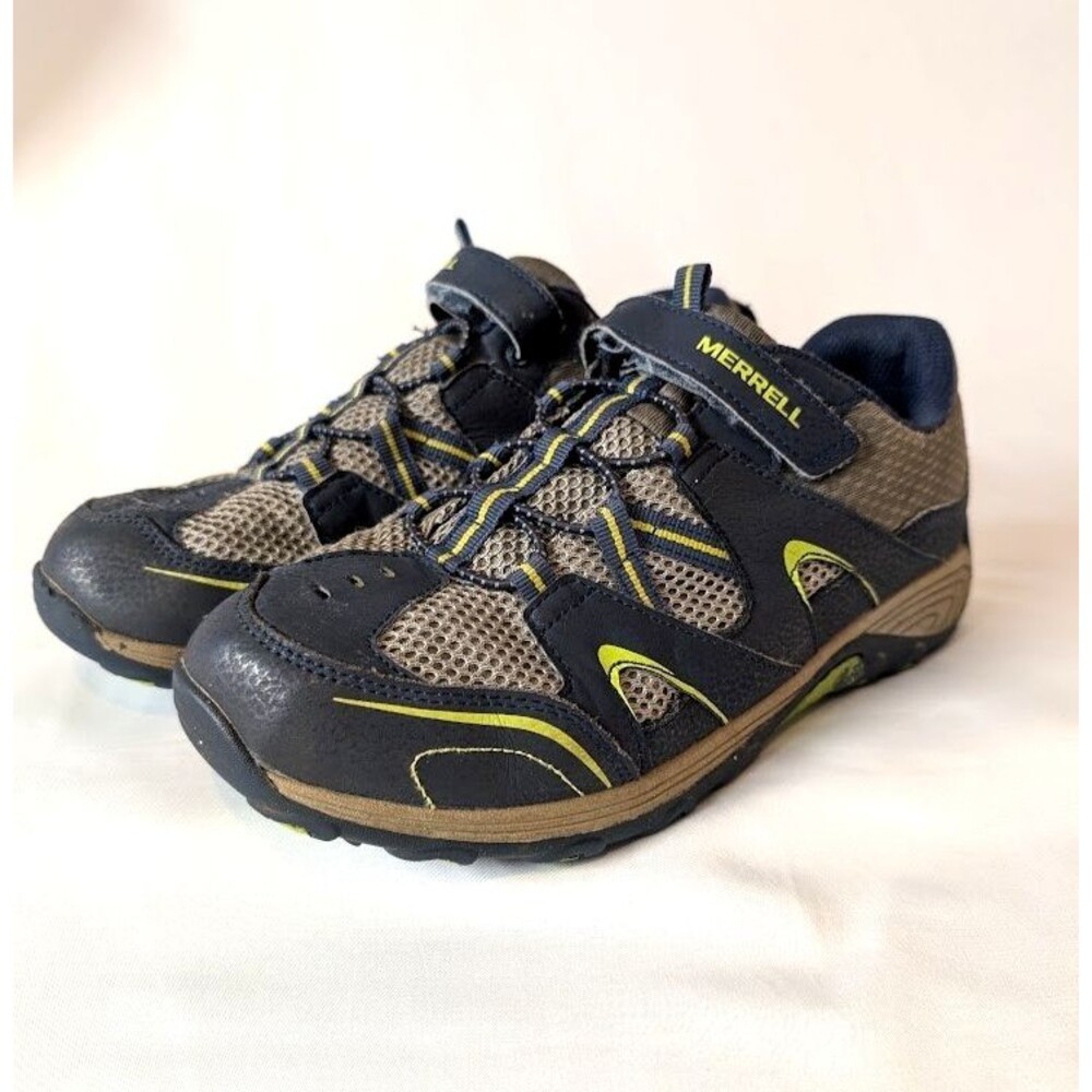 Merrell Womens Gray Blue Trail Hiking Shoes Size 7